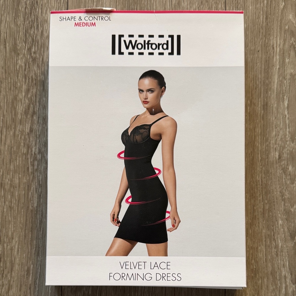 Wolford Black Velvet Lace Forming Dress